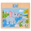 Houten puzzel olifant